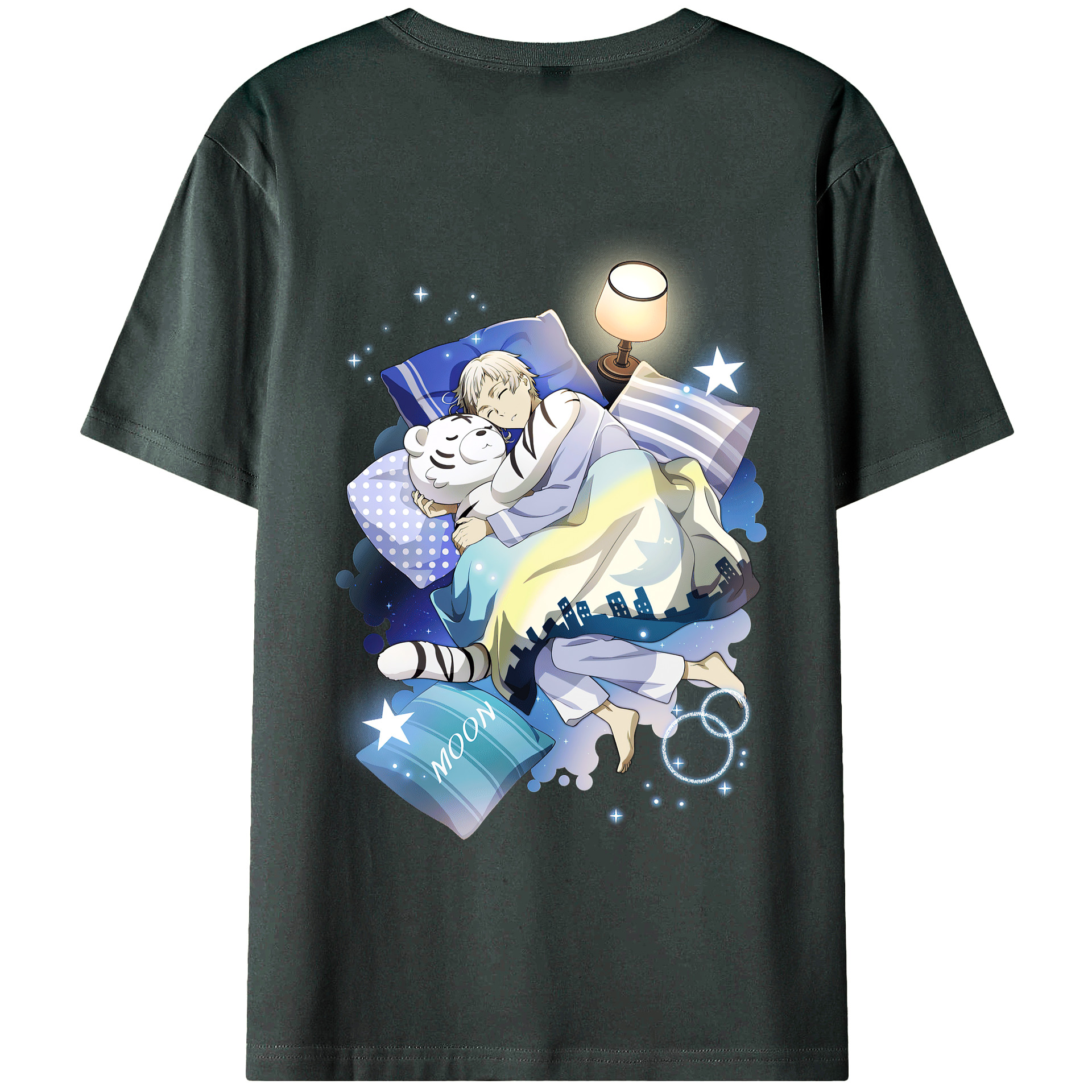 （画像用） 文豪ストレイドッグス Bungo Stray Dogs 綿100％ メンズ半袖Tシャツ（バックプリント） 通気性